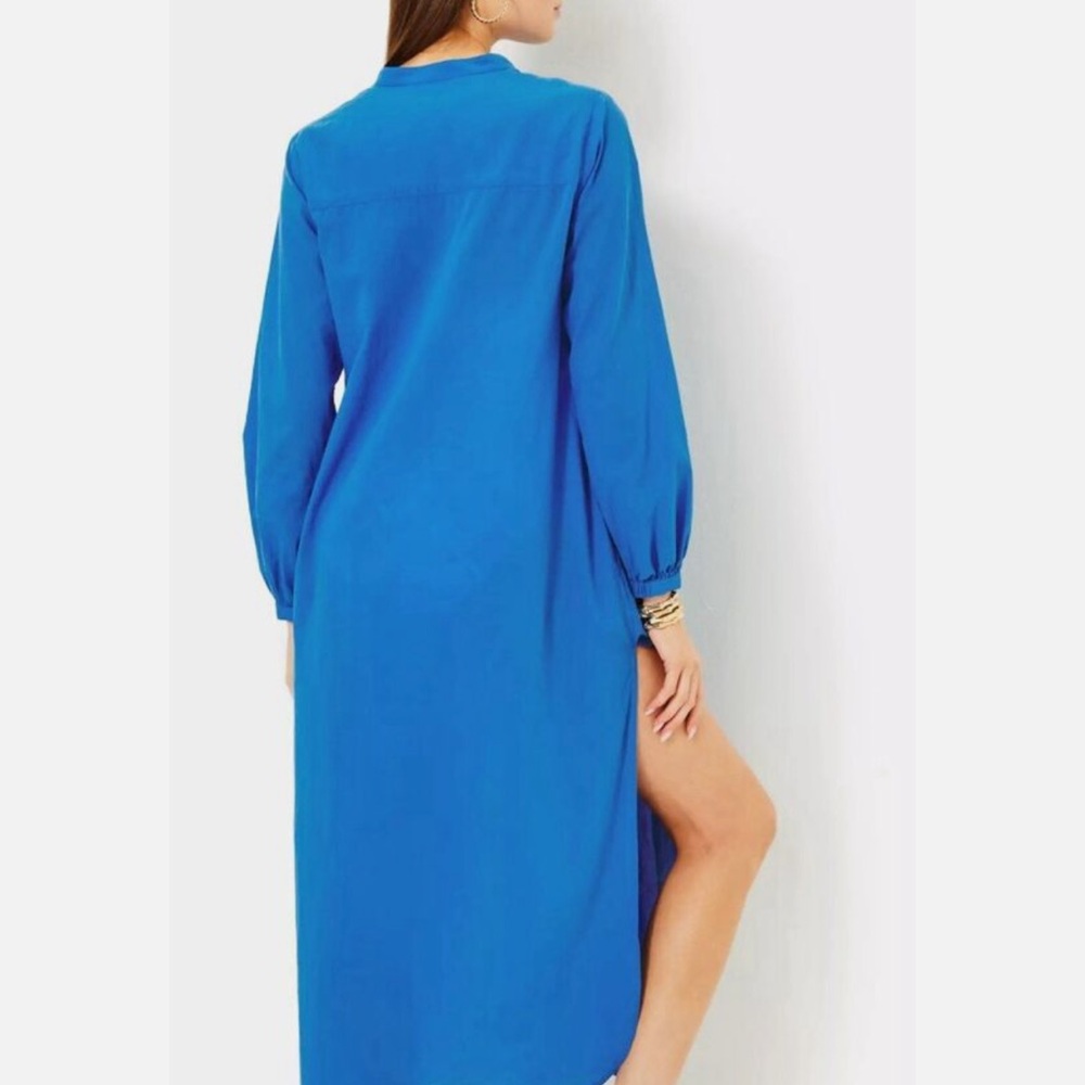 Elegant Blue Women's Dress - Picture 9 of 9